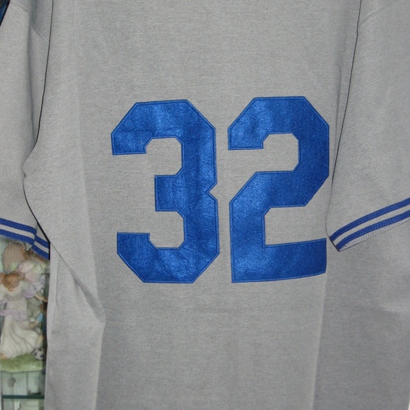 NEW LOS ANGELES DODGERS #32 SANDY KOUFAX COOL BASE XL GRAY REPLICA JERSEY - Picture 4 of 8